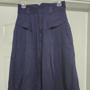 Skirt Navy Jordache 100% Cotton size 12 Front Yoke Pockets 1990s